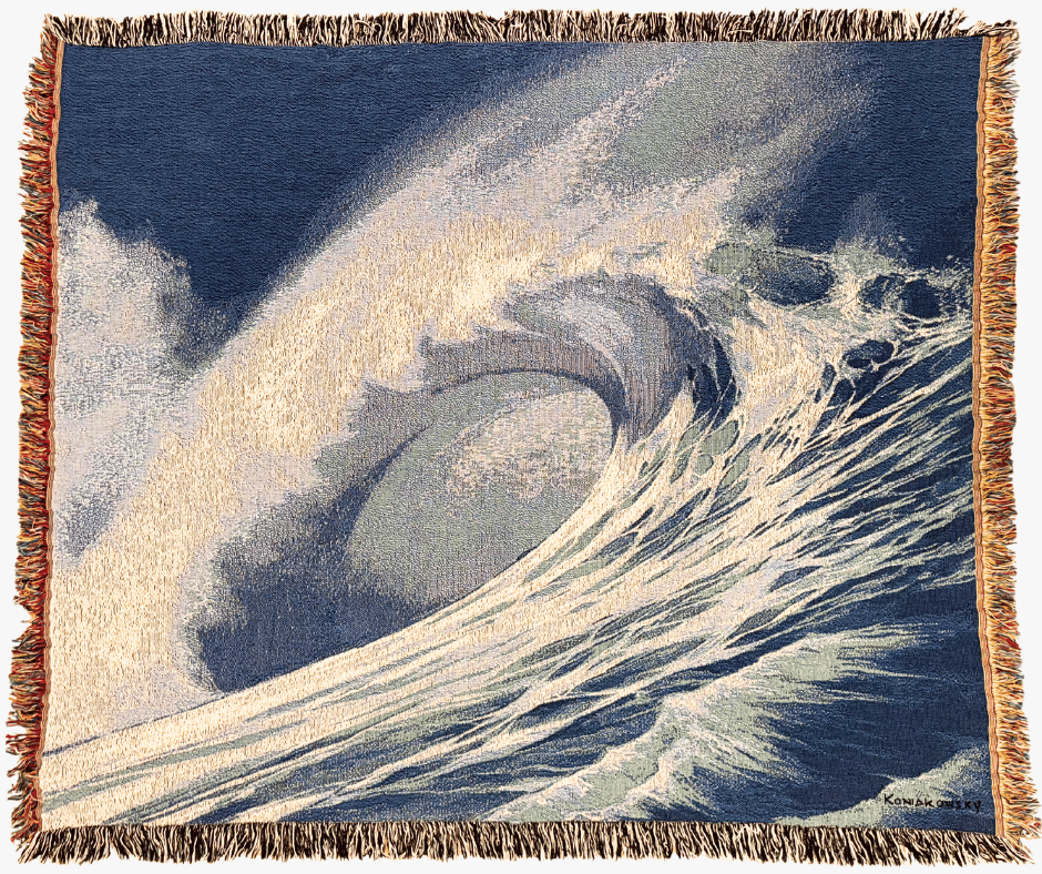 make or break - art by wade koniakowsky - woven blanket