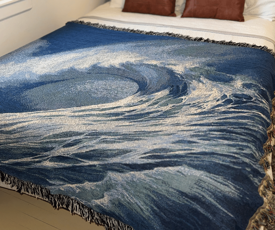 make or break - art by wade koniakowsky - woven blanket