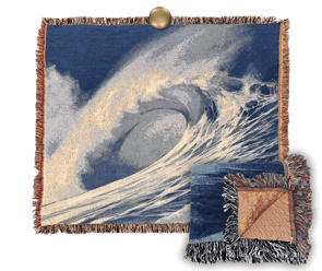 shop make or break - art by Wade Koniakowsky - woven blanket